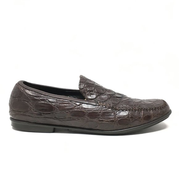 Prada Loafers Shoes Size 8/9 US Brown Crocodile main image 8